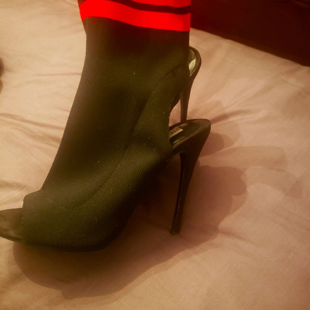 Steve Madden open toe sock booties